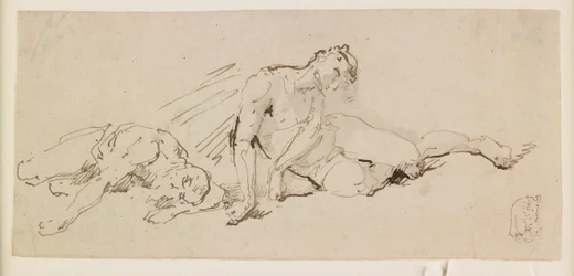Two Male Figures (Study for the Resurrection)